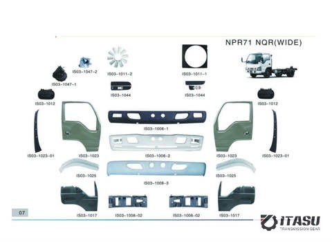 NPR71 NQR wide narrow body parts