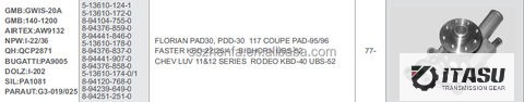 GWIS-20A water pump 8-94239649-0 8-94376837-0