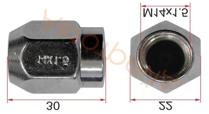 TUERCA CROMADA TOYOTA 1.5MM PASO DE ROSCA 9094201101 FOR TOYOTA