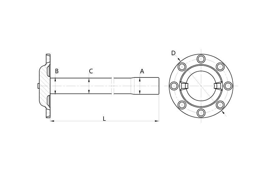 AXLE SHAFT DX-IS163 8-94341974-1