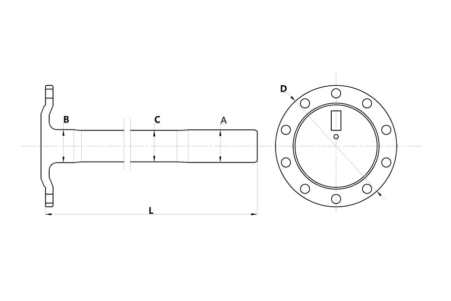 AXLE SHAFT DX-IS175