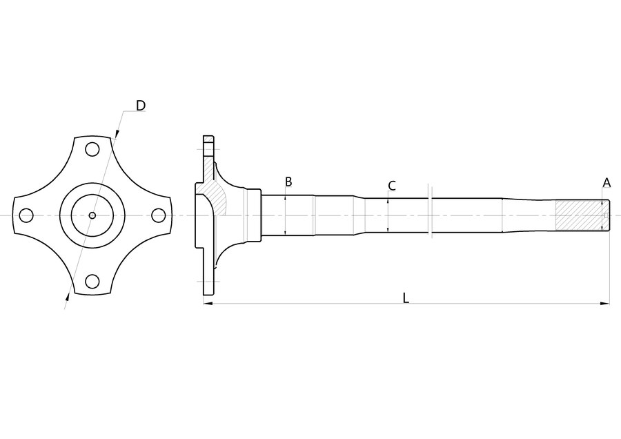 AXLE SHAFT DX-530406