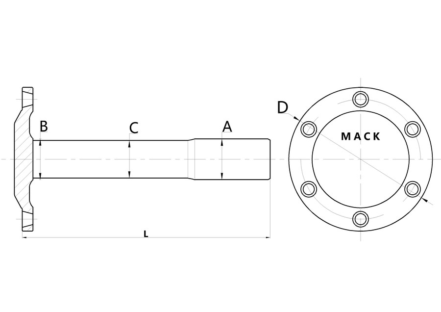 AXLE SHAFT DX-530208 MK2133002